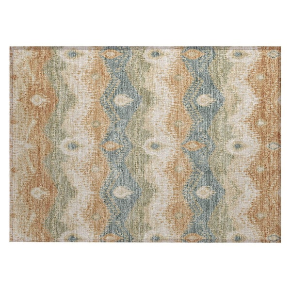 Chantille Machine Washable Indoor/Outdoor Abstract ACN3074 Terracotta 2 ft. x 3 ft. Accent Rug