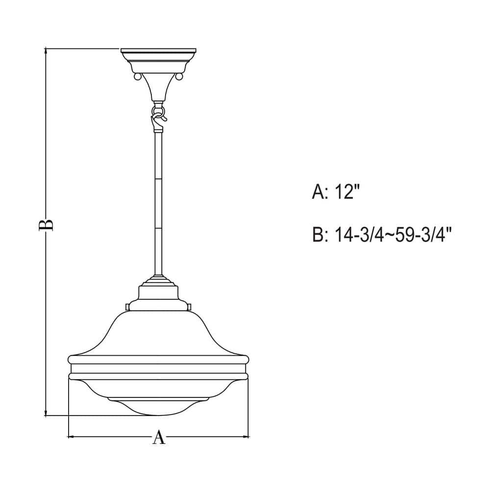 Huntley Oil Rubbed Bronze Pendant with White Glass Shade