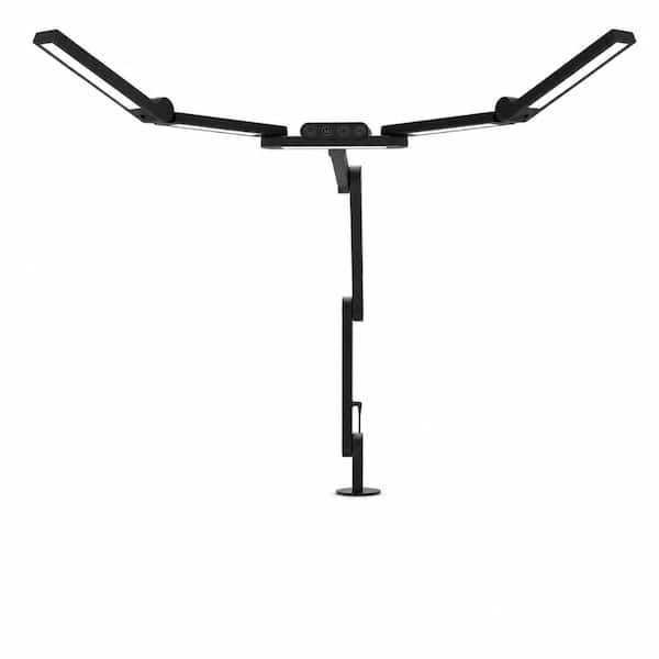 Architect LED Desk Lamp with 5 Rotating Light Bars and Clamp, 32.5 in Swing Arm 24W 1500 Lumens for Drafting