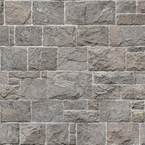 Grey Kennedy Stone Peel and Stick Wallpaper Sample
