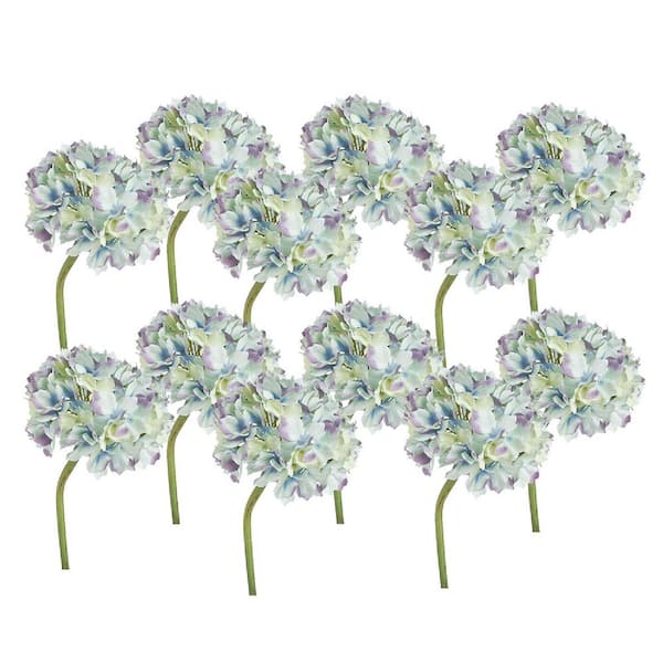 A & B Home 14 in. Blue Artificial Assorted Flowers Floral Arrangements