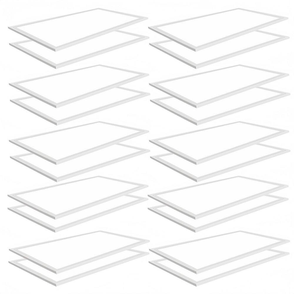 2 ft. x 4 ft. 7800 Lumens Integrated LED Panel Light, 5000K 24inx48in Troffer Lights 0-10V Dimmable ETL Listed :20-Pack: price history on PriceWatchPro