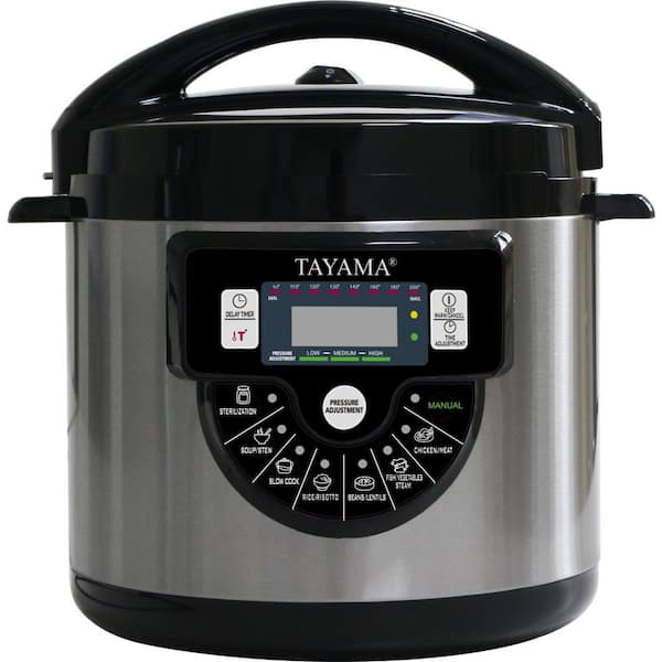 Tayama 6 Qt. Stainless Steel Electric Pressure Cooker with Non stick pot