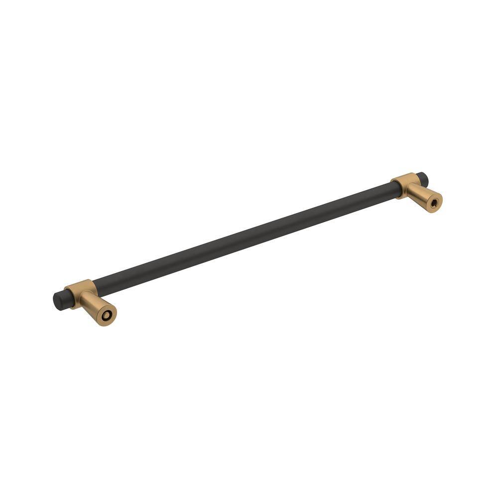 Matte Black and Bronze Modern Cabinet Bar Pull