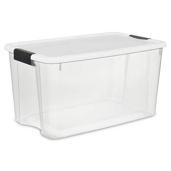 HOMZ Red Lid with Green Storage Handles and Clear Base Plastic 140