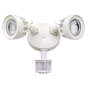 24-Watt White Motion Sensor LED 1000 lumens with Security Lighting