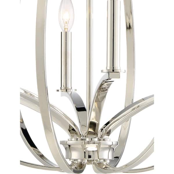 Minka Lavery Tilbury 6 Light Polished Nickel Chandelier 4986-613