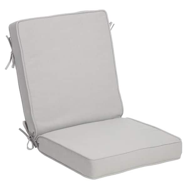 ARDEN SELECTIONS 21 in. x 24 in. Oceantex Basketweave Oyster Outdoor High Back Dining Chair Cushion
