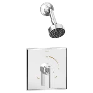 Duro Single Handle 1-Spray Shower Trim in Polished Chrome - 1.5 GPM (Valve not Included)