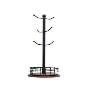 Spectrum Paxton 8-Hook Mug Tree Coffee & Tea Cup Display Stand Holder &  Condiment Station Organizer, Black A52810 - The Home Depot