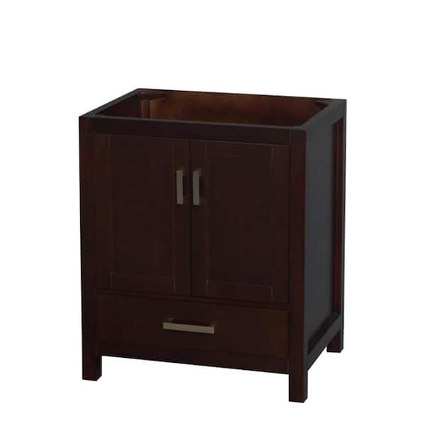 Wyndham Collection Sheffield 29 in. W x 21.75 in. D x 34.5 in. H Single Bath Vanity Cabinet without Top in Espresso