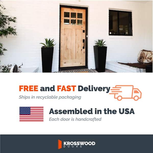 64 in. x 80 in. Knotty Alder Right-Hand/Inswing 6 Lite Beveled Clear Glass Espresso Stain Wood Prehung Front Door w/DSL