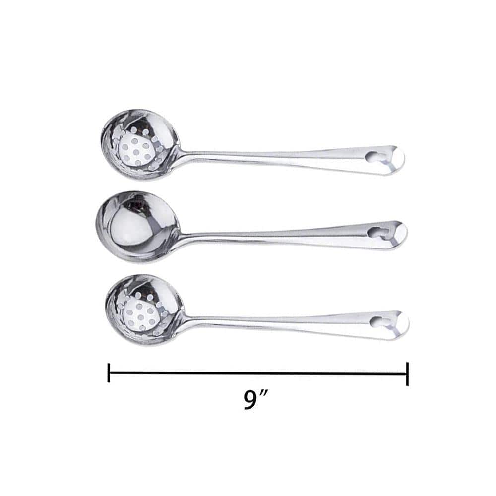 11-inch Stainless Steel Shabu Hot Pot with Glass Lid and Ladles