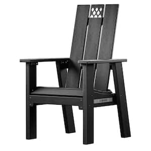 X Series Black Plastic Outdoor Adirondack Chair