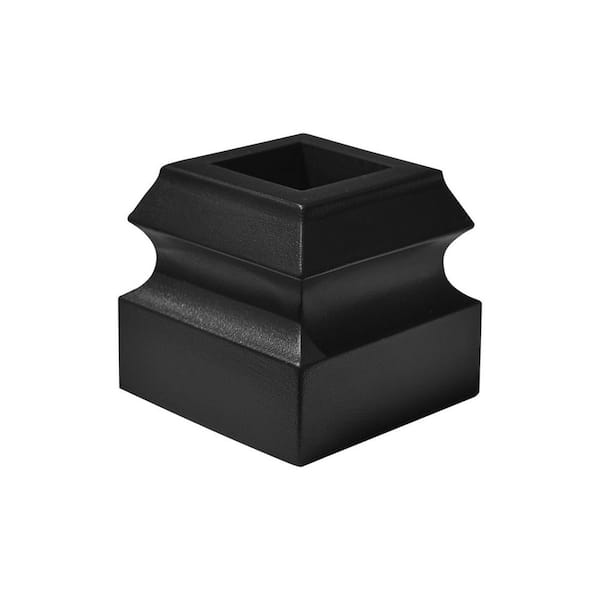 Stair Parts 5/8 in. Satin Black Slip N Grip Flat Shoe for Stair Remodel