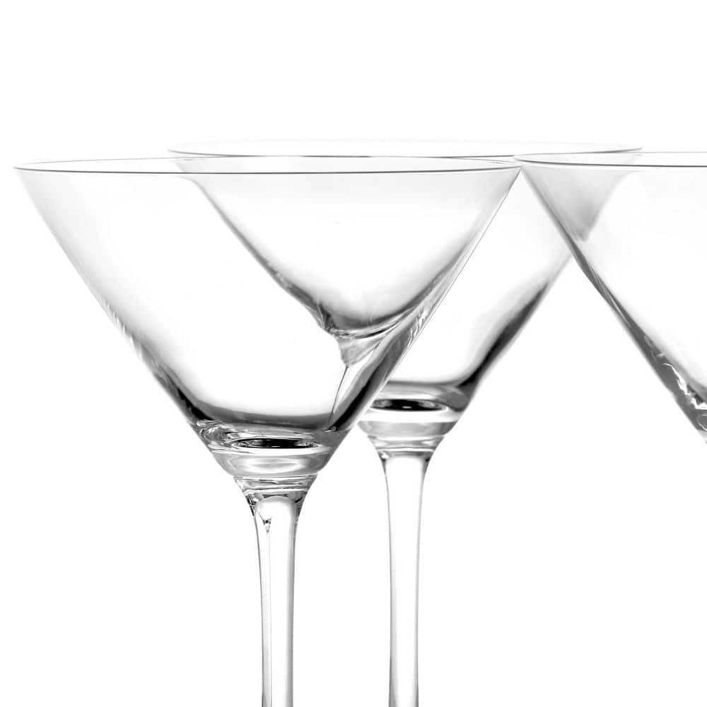 Classic Clear Glass Martini Cocktail Set, 4-Pieces, 10 Ounce