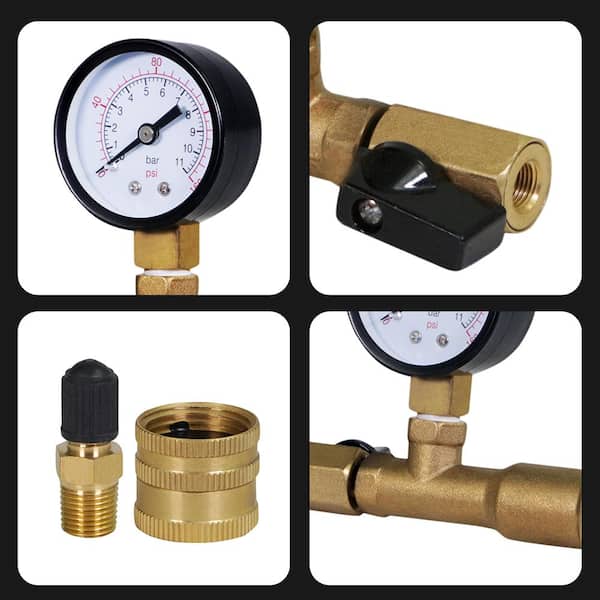 Pressure Testing Expansion Vessel Gauge Water Tank Solimeta 2-1/2