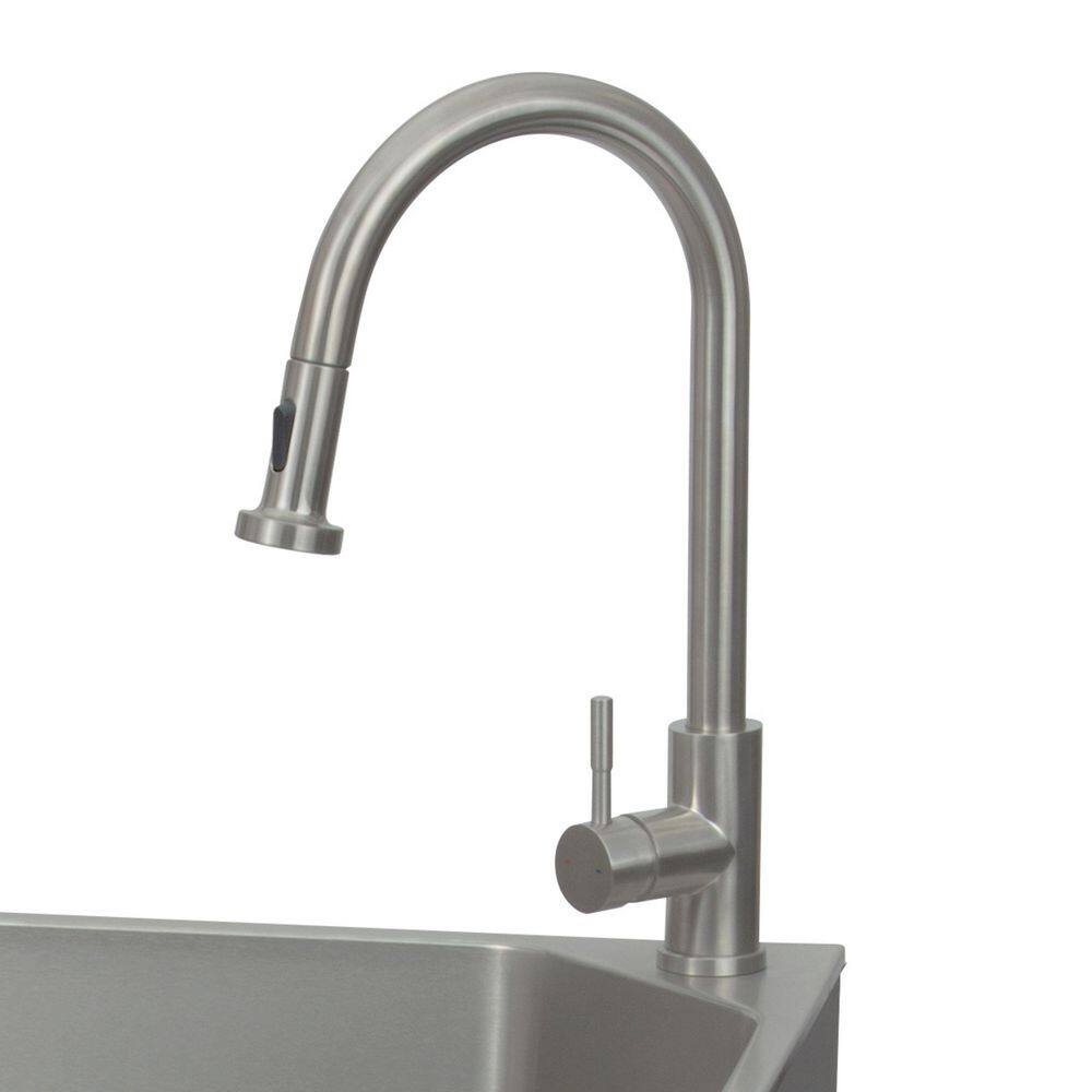 Black Stainless Steel Freestanding Laundry Sink with Faucet