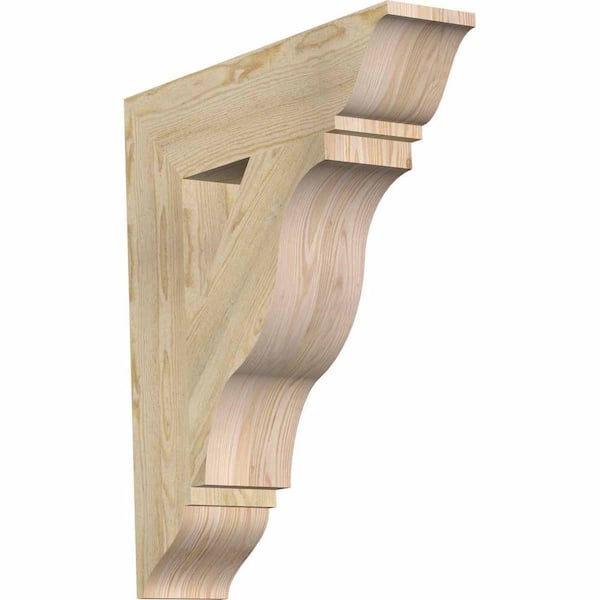 Ekena Millwork 6 in. x 30 in. x 26 in. Douglas Fir Funston Traditional Rough Sawn Bracket