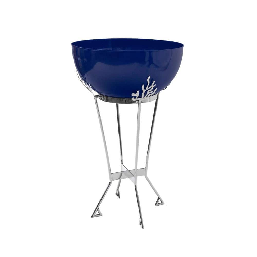 Achla Designs 33 in. H Decorative Pots, 20 in. W French Blue Iron