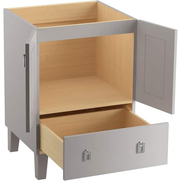 KOHLER Poplin 24 in. W x 22 in. D x 35 in. H Bathroom Vanity Cabinet without Top in Mohair Grey