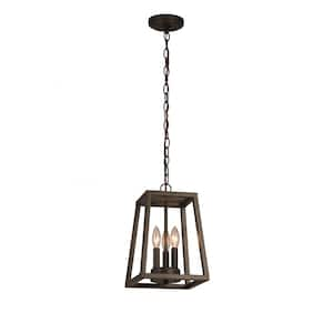 3-Light Natural Iron Mini Pendant, Display