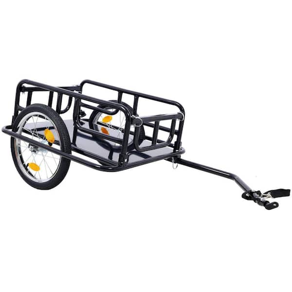 AmI 3.8 cu. ft. Steel Garden Cart, Foldable Bike Cargo Trailer