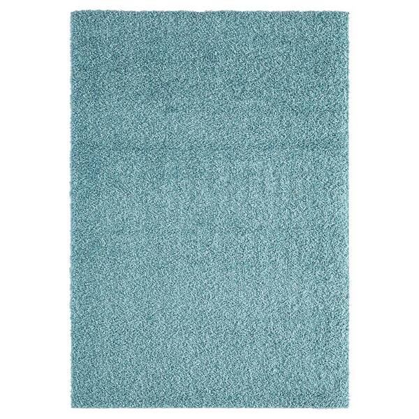 Context Eclipse Solid Teal 6 ft. x 9 ft. Polypropylene Area Rug ECLTEA6X9 The Home Depot