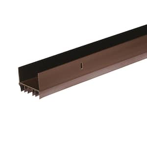 36 in. x 1-3/4 in. Brown Vinyl Slide-On Door Bottom for Metal Doors