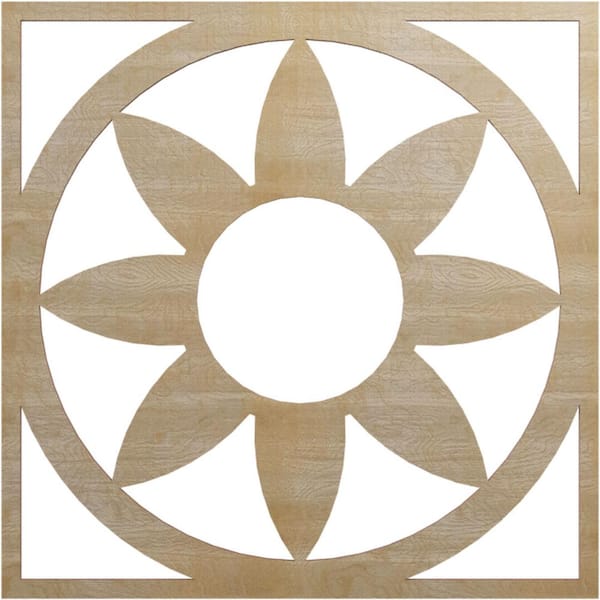 Ekena Millwork 0.25 in. x 24 in. x 24 in. Wood (Birch) Medallion Moulding