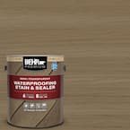 1 gal. #ST-153 Taupe Semi-Transparent Waterproofing Exterior Wood Stain and Sealer