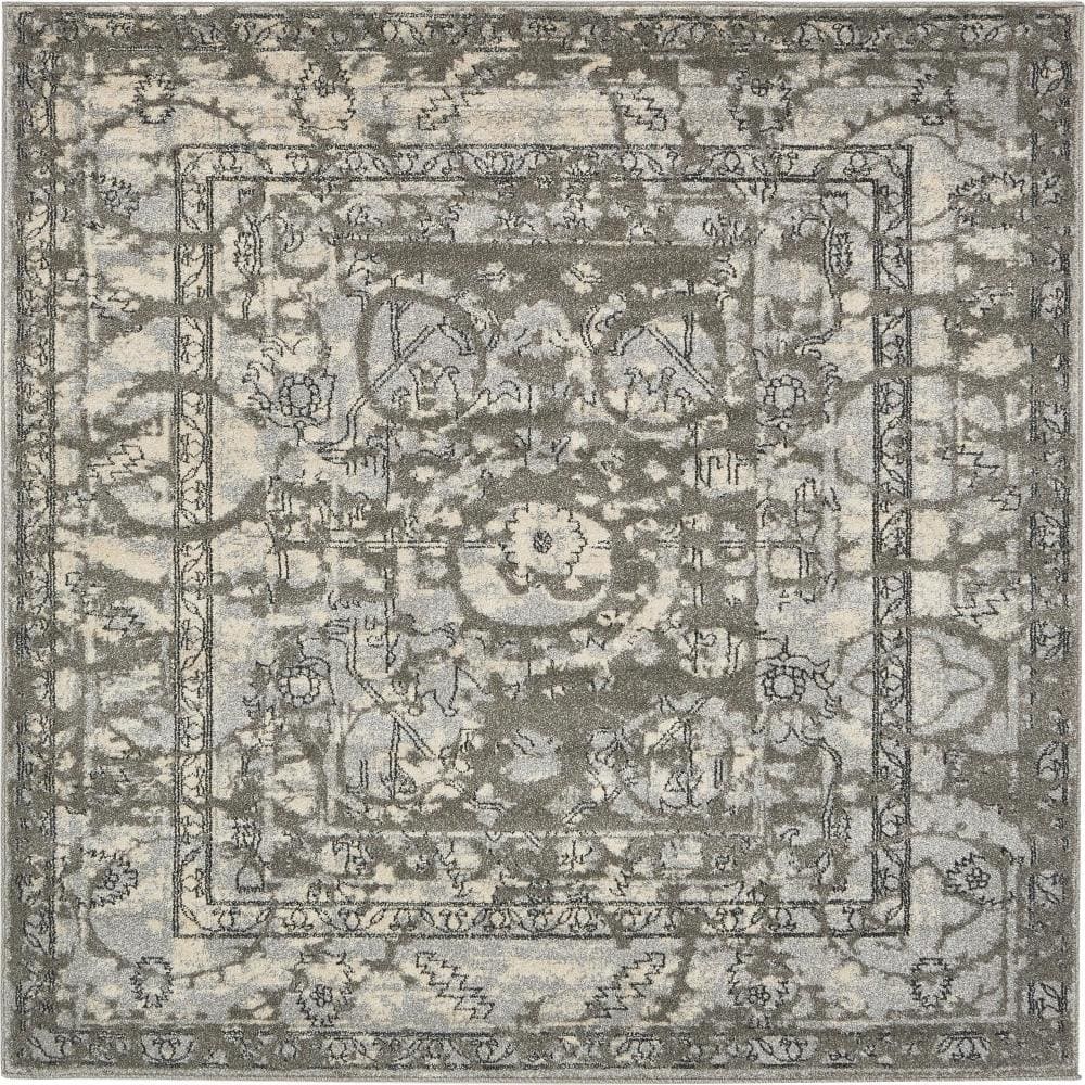 La Jolla Vintage Gray 6' 0 x 6' 0 Square Rug price history on PriceWatchPro