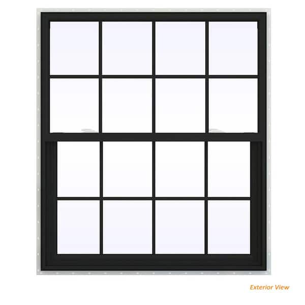 JELD-WEN 42 in. x 48 in. V-2500 Series Bronze Exterior/White