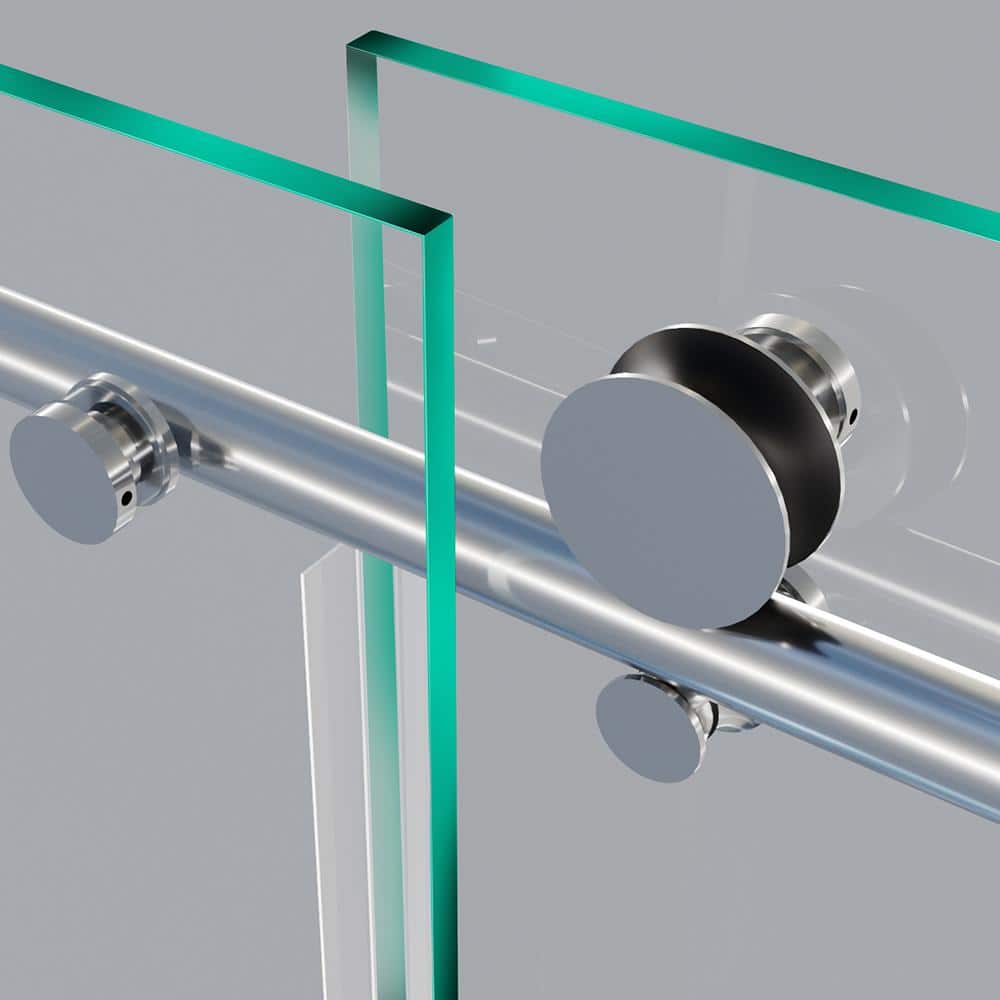 Eclipse 56"-60" Chrome Frameless Sliding Tub Door