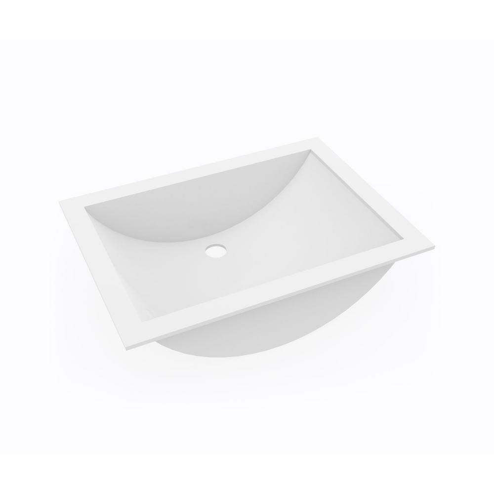 Swanstone UCO1913.010 White for Contour Undermount Bathroom Sink  19 x 13