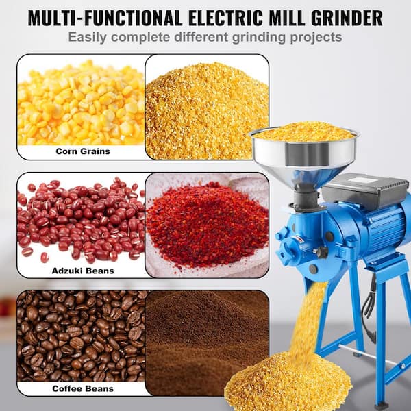 VEVOR Electric Grain Mill Grinder, 1500W 110V Spice Grinders