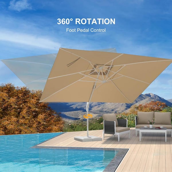 PURPLE LEAF 10 ft. x 13 ft. Outdoor Patio Cantilever Umbrella