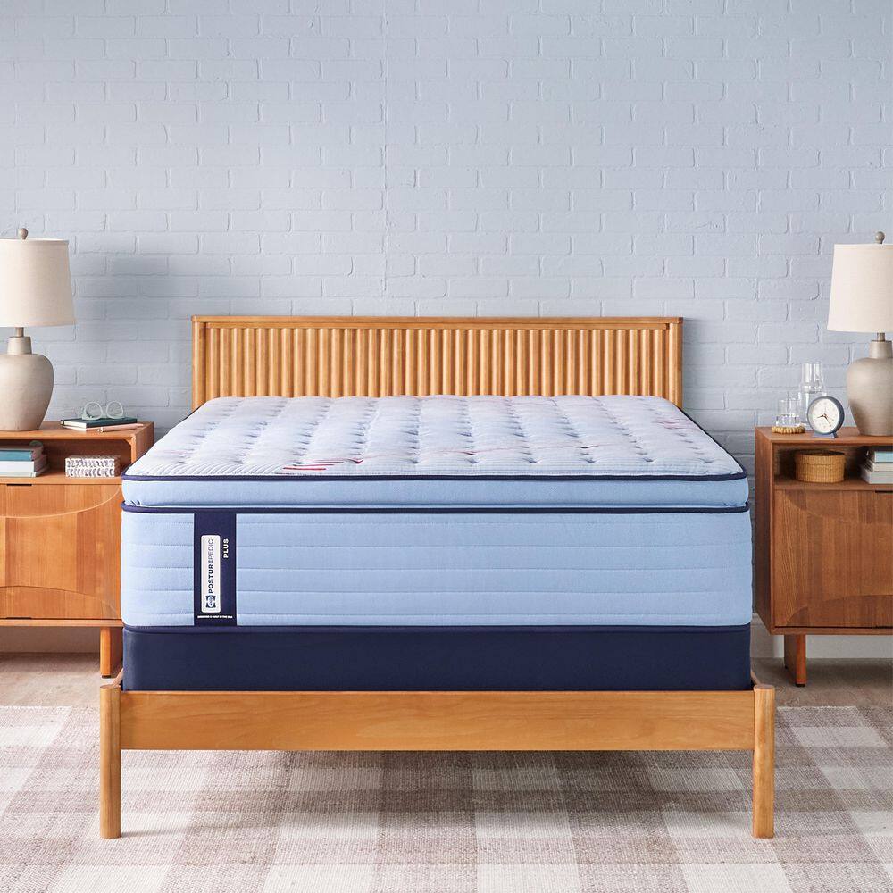 Posturepedic Plus Equus 15 in. King Firm Innerspring Pillowtop Mattress Set with 9 in. Foundation