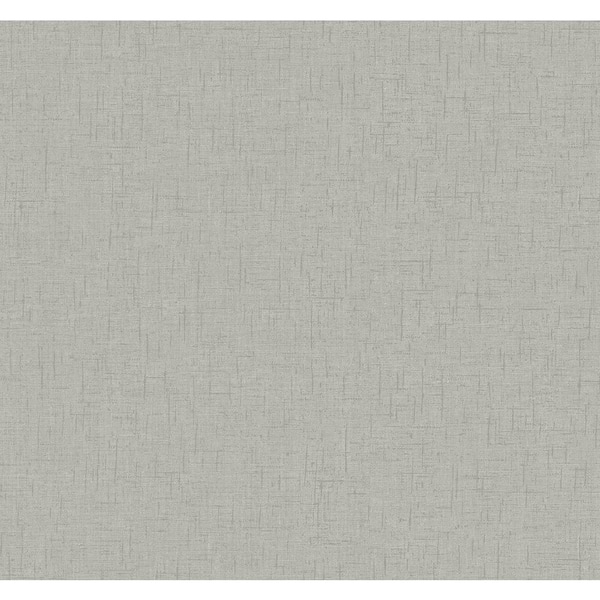 A-Street Prints Grey Bentley Faux Linen Wallpaper Border Sample