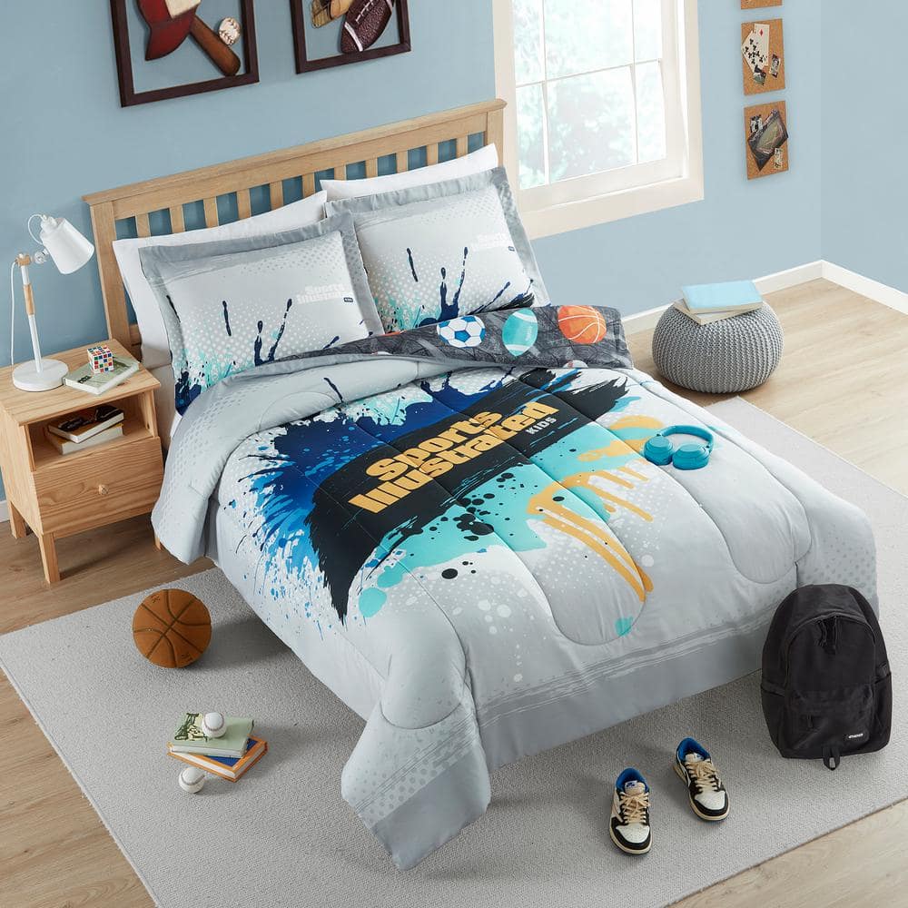 Twin Reversible Sports Illustrated Kids Microfiber Bedding Set