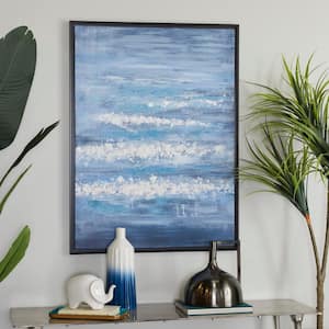 1- Panel Landscape Framed Wall Art with Black Frame 39 in. x 30 in.