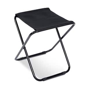 Black Metal Portable Folding Camping Chair