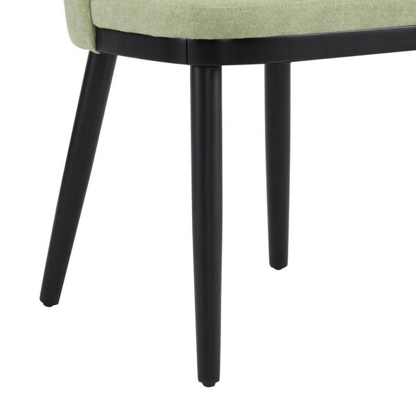 Christopher Knight Home Molly Mid-Century Modern Dining Chairs, Set Of 2 - Mint Fabric, Walnut Rubberwood Frame - View #7