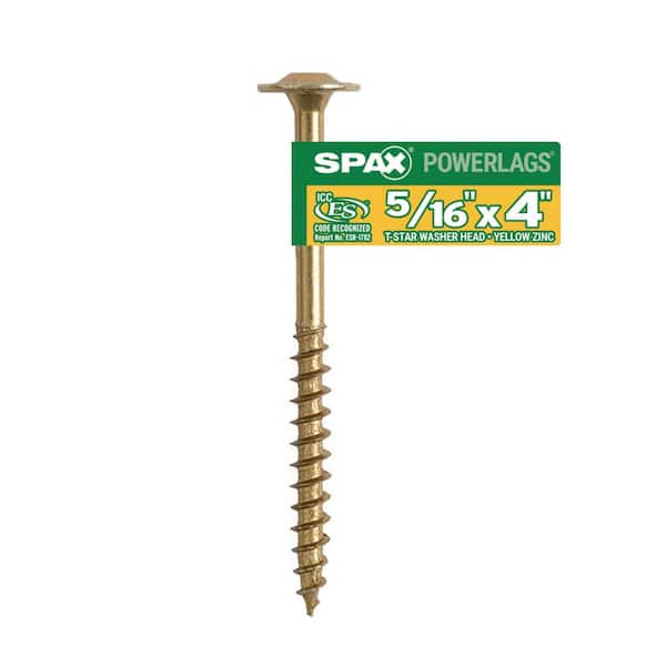 SPAX 5/16 in. x 4 in. Interior Washer Head Structural Wood Lag Screws  Powerlags Torx T-Star (1 EA)