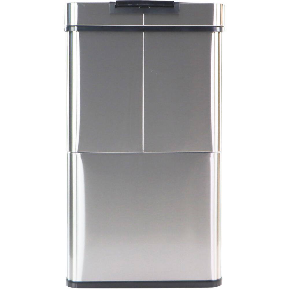 62L Stainless Steel Touchless Dual Bin Kitchen Trash Can