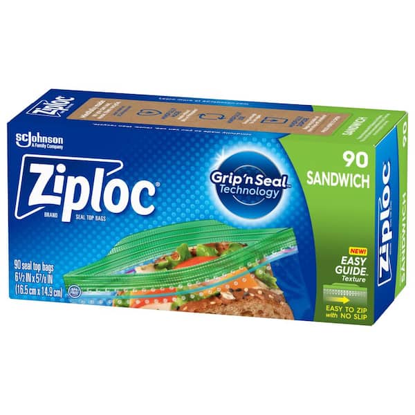 Ziploc Plastic Sandwich Bags (90-Pieces) 664545 - The Home Depot
