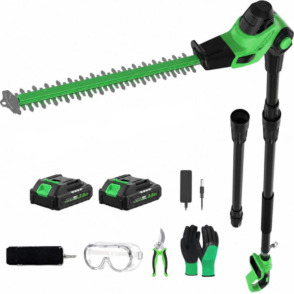 7 in Green Cordless Pole Hedge Trimmer with 18 in Blade, Extension Pole and 16 Ft Reach price history on PriceWatchPro