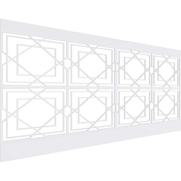 44 in. H x 94-1/2 in. W 28.92 sq. ft. Lakewood PVC Wainscot Paneling Kit
