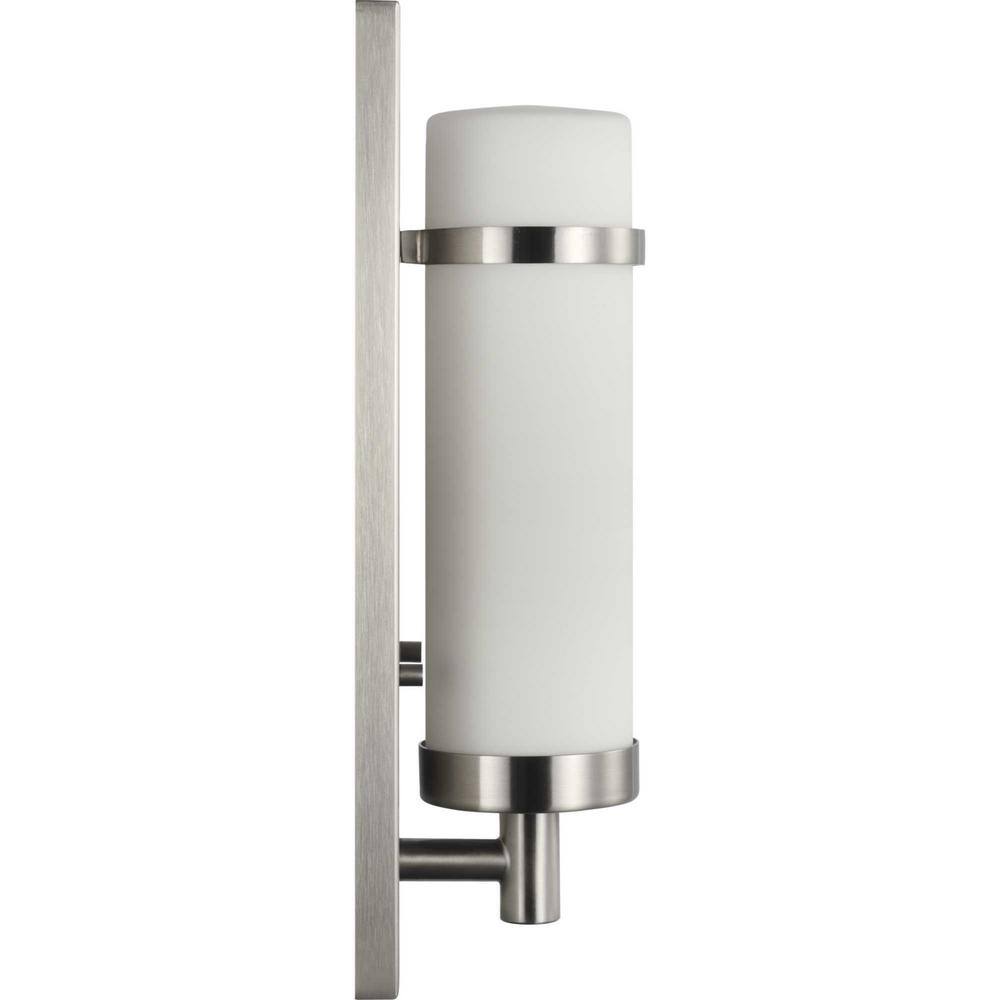 Hartwick Brushed Nickel Wall Sconce with Etched Opal Glass
