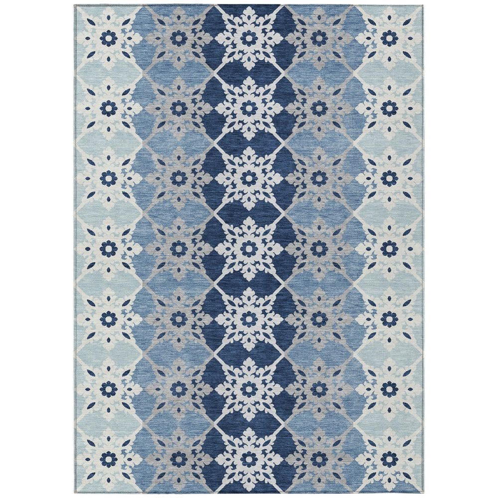 Chantille Machine Washable Indoor/Outdoor Abstract ACN2759 Blue 3 ft. x 5 ft. Area Rug price history on PriceWatchPro